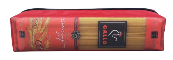 Desenhos animados bonitos Zippered crianças do malote para a caixa de lápis do fecho de correr do alimento um das crianças